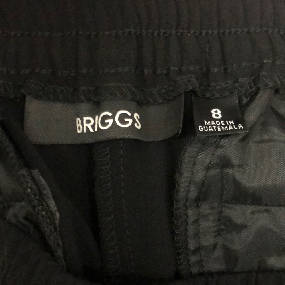 briggs black pull on dress pant. Size 8